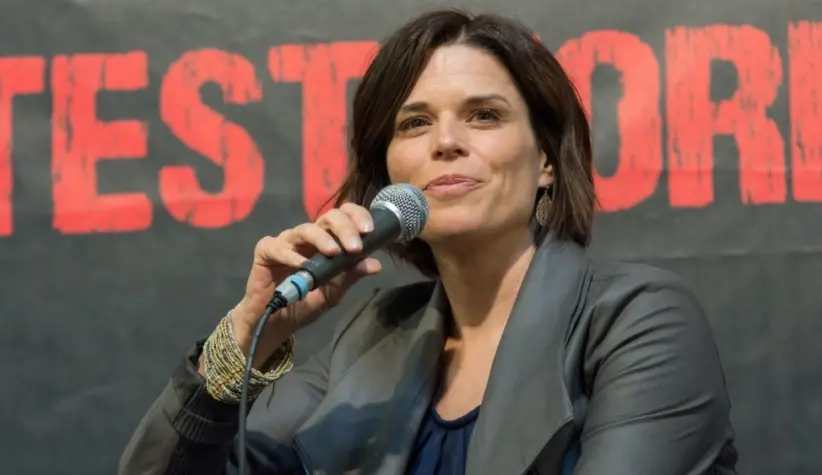Neve Campbell at Weekend of Hell^ a two day (April 7-8 2018) horror-themed fan convention. DORTMUND^ GERMANY - APRIL 8 2018