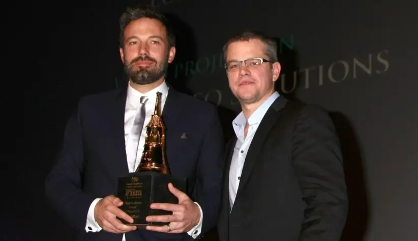 Ben Affleck^ Matt Damon arrive at the 2013 SBIFF Modern Masters Award presented to Ben Affleck at Arlington Theater on January 25^ 2013 in Santa Barbara^ CA