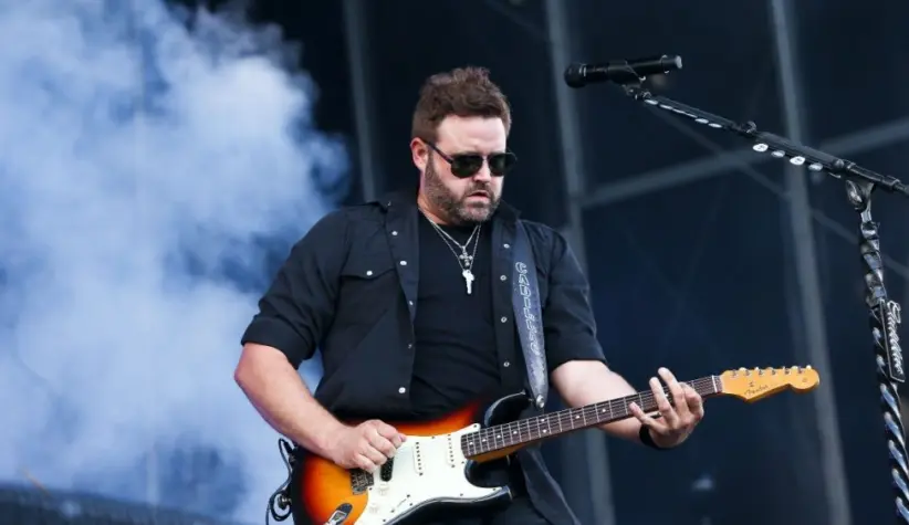 Randy Houser performs during Luke Bryan's 'Kick The Dust Up' Tour at Vanderbilt Stadium on July 11^ 2015 in Nashville^ Tennessee.