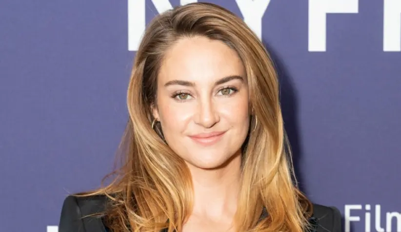 Shailene Woodley wearing dress by Armani attends premiere of biopic Ferrari during closing night of New York Film Festival at Alice Tully Hall in New York on October 13^ 2023