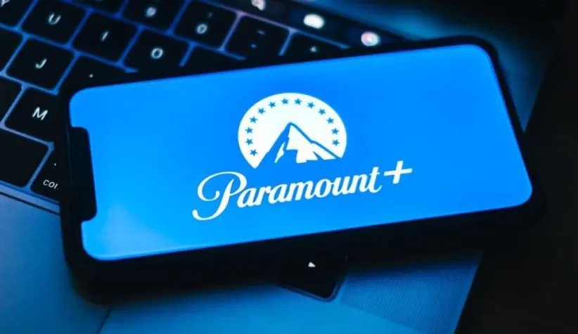 Paramount plus logo on smartphone screen. Rostov-on-Don^ Russia - November 15 2021