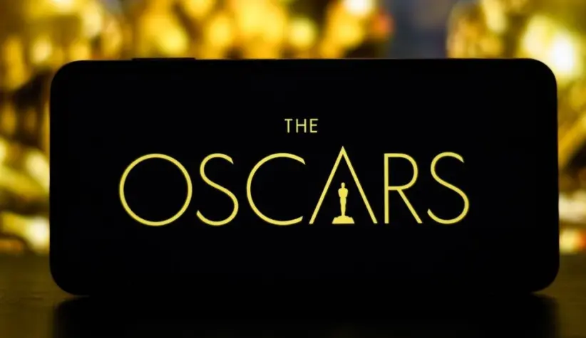 Oscars (Academy Awards) logo stock image. Aannual prestigious ceremony honoring excellence in the film industry and one of the most prominent award shows
