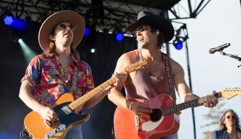 L to R) Cameron Duddy and Mark Wystrach of the band Midland perform at BottleRock. Napa^ CA/USA: 5/24/19