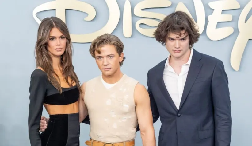 Kaia Gerber^ Igby Rigney and Homer James Jigme Gere attend Disney's 2026 Upfront presentation at Jacob Javits Center New York^ NY^ USA on May 12^ 2026
