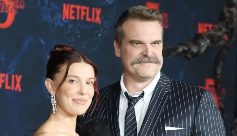 Millie Bobby Brown^ David Harbour at the Netflix Stranger Things Season 5 World Premiere at the TCL Chinese Theatre IMAX LOS ANGELES - NOVEMBER 6