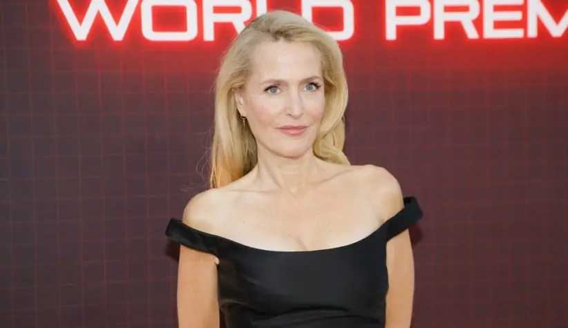 Gillian Anderson at the World Premiere of Tron Ares at the TCL Chinese Theatre IMAX LOS ANGELES - OCTOBER 6^ 2025
