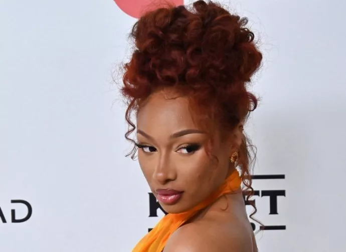 Megan Thee Stallion at the Elton John Academy Awards Viewing Party at West Hollywod Park on March 2^ 2025 in W Hollywood^ CA
