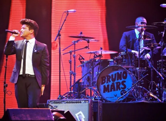 Bruno Mars performs at the inaugural iHeartRadio Music Festival at the MGM Grand Garden Arena. Las Vegas^ NV^ USA: September 23^ 2011