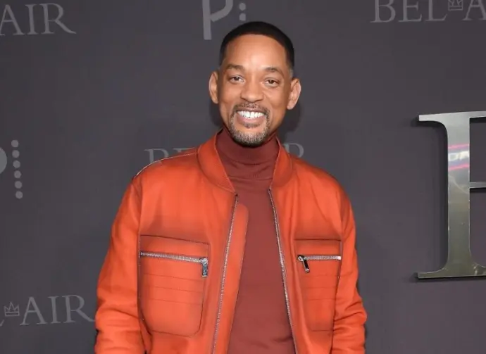 Will Smith arrives for Peacocks Bel-Air Premiere on February 09^ 2022 in Santa Monica^ CA