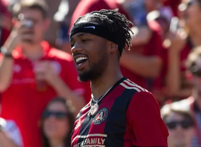 Music Producer Metro Boomin attended the MLS Atlanta United Hosted Orlando City on Saturday 29th^ 2017 at the Georgia Tech campus Bobby Dodd Stadium in Atlanta^ Georgia - USA
