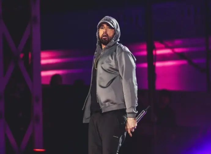 Eminem in Concert at The Michigan Central Station. Detroit^ Michigan June 6 2024