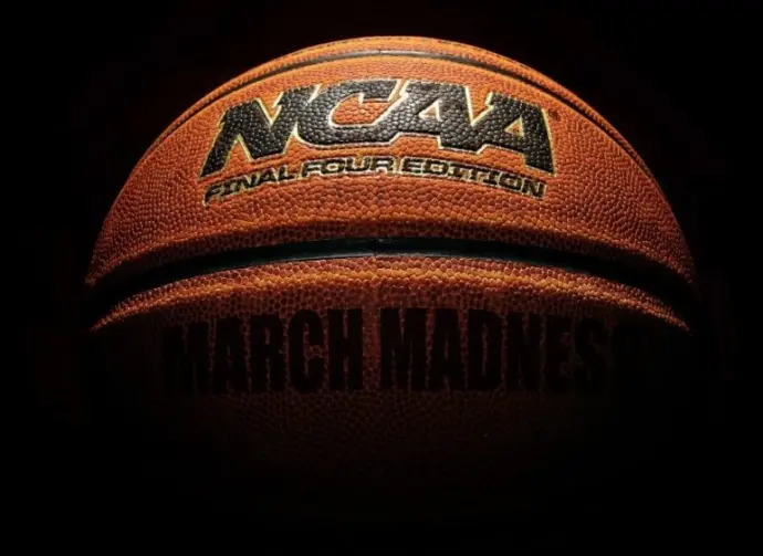 NCAA Final Four Edition March Madness basketball on dark background Wilmington^NC - USA - 05-07-2021