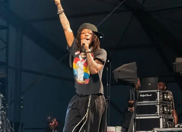 JID performs at Bonnaroo music festival Manchester^ Tennessee USA - 06-17-2023