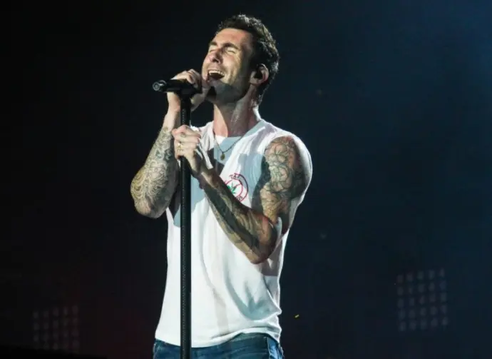 Adam Levine^ frontman of Maroon 5^ on stage of Rock In Rio Festival. RIO DE JANEIRO^ SEPTEMBER 16^ 2017
