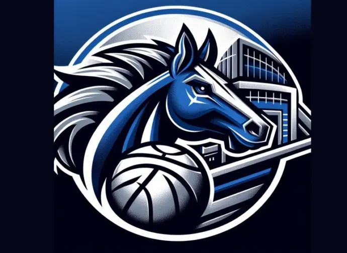 NBA Dallas Mavericks LOGO /American airlines center logo. AI Generated Image