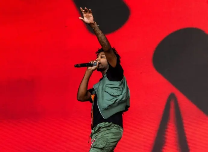 21 Savage performs at Lollapalooza in Grant Park^ Chicago. Chicago^ Illinois / United States - Friday^ August 2nd^ 2019