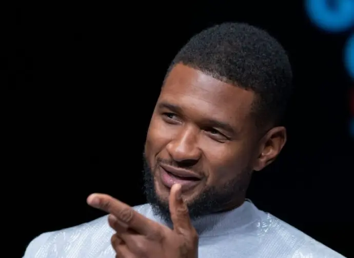 Usher attends press conference for Global Citizen & Teneo unveiling campaign plans and 2020 headliners at St. Ann's Warehouse New York^ NY - September 26^ 2019
