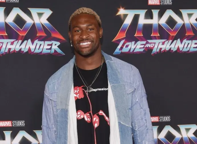 DK Metcalf arrives for the ‘THOR: Love and Thunder’ World Premiere on June 23^ 2022 in Hollywood^ CA