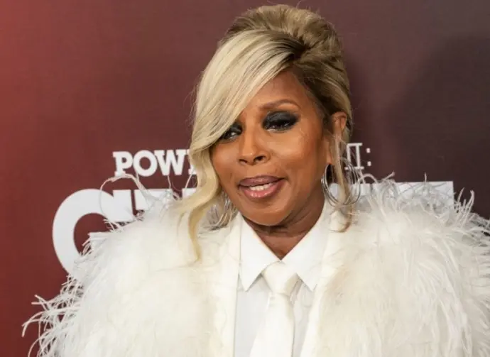 Mary J. Blige wearing dress by Dolce Gabbana attends premiere of Power Book II: Ghost season two by STARZ at SVA Theater New York^ NY - November 17^ 2021