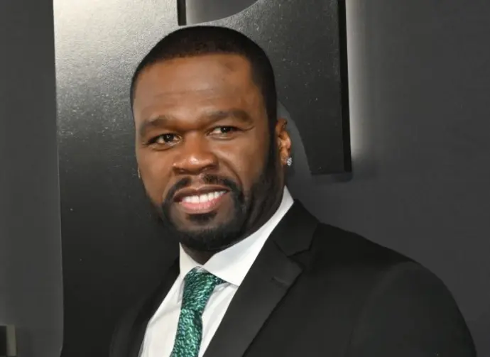 Curtis (50 Cent) Jackson at the season 2 premiere for "Black Mafia Family" (BMF) at the TCL Chinese Theatre^ Hollywood. LOS ANGELES^ CA. January 05^ 2023