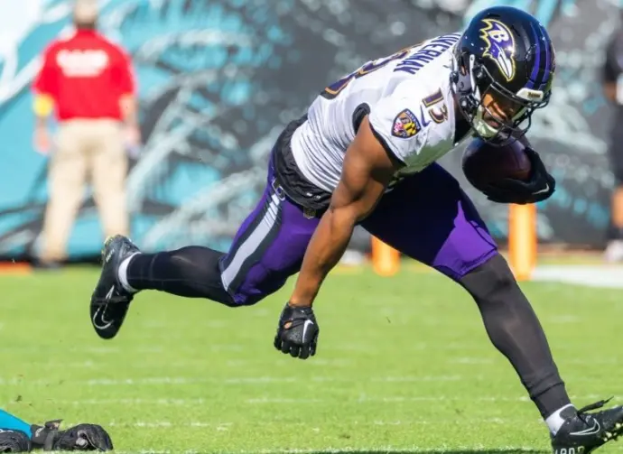 13 DEVIN DUVERNAY BALTIMORE RAVENS VS JACKSONVILLE JAGUARS NOVEMBER 27^ 2022 at TIAA BANK FIELD JACKSONVILLE FLORIDA