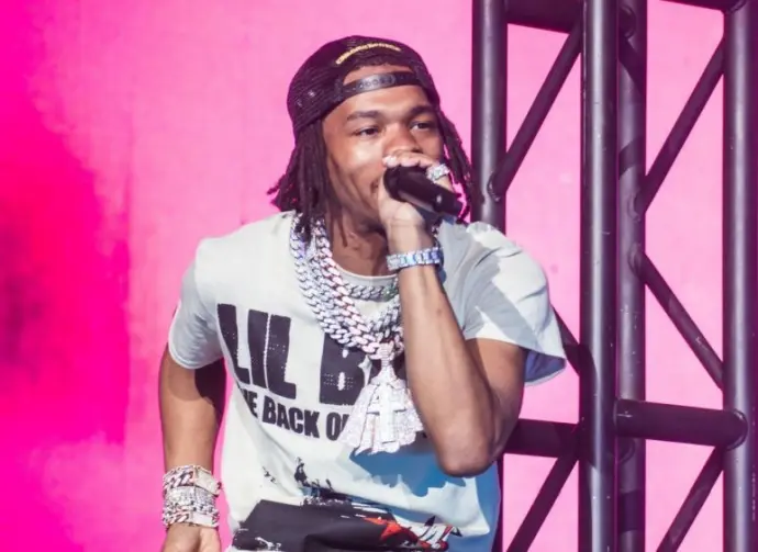 Lil Baby on the Voice Of The Hero tour at DTE Music Theater Clarkston^ Michigan - October 1 2021