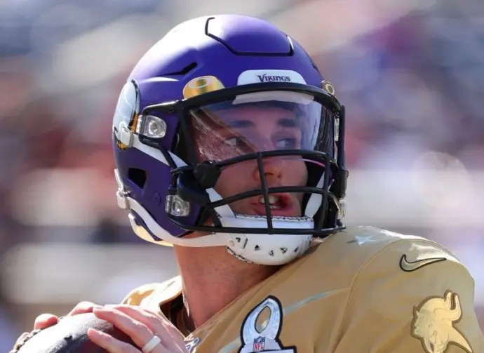 NFC quarterback Kirk Cousins of the Minnesota Vikings throws a pass during the Pro Bowl at Camping World Stadium in Orlando^ Fla. Jan 26^ 2020; Orlando^ FL USA