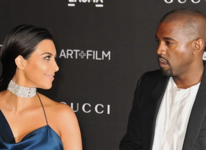 Kim Kardashian & Kanye West at the 2014 LACMA Art+Film Gala at the Los Angeles County Museum of Art. LOS ANGELES^ CA - NOVEMBER 1^ 2014