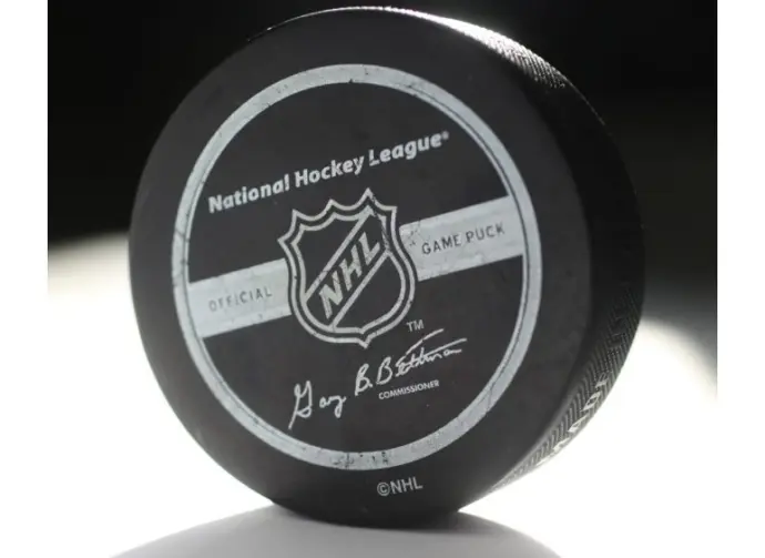 Official game puck from NHL^ National hockey league^ USA