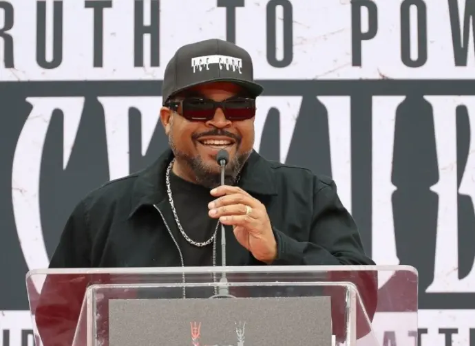 Ice Cube at a ceremony honoring actor^ rapper Ice Cube with hand and foot prints at the TCL Chinese Theatre IMAX. LOS ANGELES^ CA - APRIL 15^ 2025