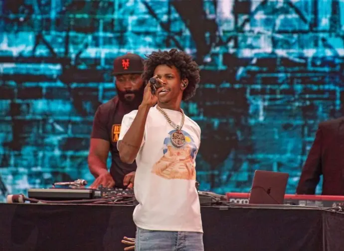 Boogie wit da Hoodie performs during "We Love NYC: The Homecoming Concert" at the Great Lawn in Central Park on August 21^ 2021 in New York City.