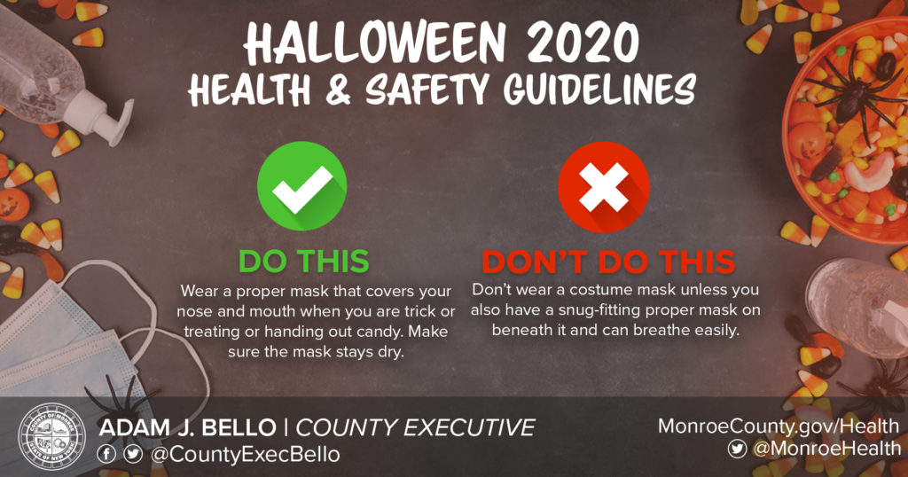 Monroe County's Halloween 2020 health and safety guidelines for trick