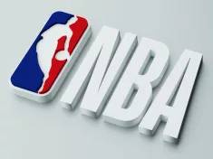 NBA league logo on white background