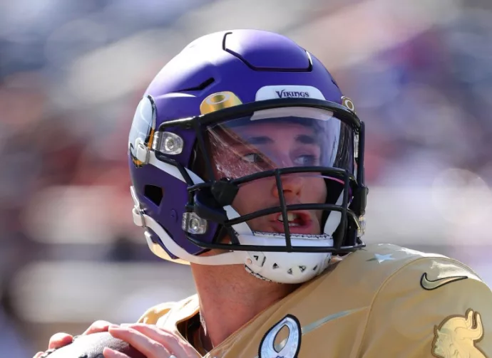 NFC quarterback Kirk Cousins of the Minnesota Vikings throws a pass during the Pro Bowl at Camping World Stadium in Orlando^ Fla. Jan 26^ 2020; Orlando^ FL USA