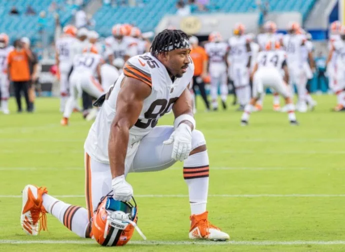 Myles Garrett Cleveland Browns Jacksonville Jaguars TIAA Bank Field Jacksonville Florida August 12^ 2022