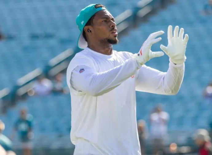 21 DESHON ELLIOTT FS MIAMI DOLPHINS VS JACKSONVILLE JAGUARS PRE SEASON WEEK 3 AUGUST 26^ 2023 EVERBANK STADIUM JACKSONVILLE FLORIDA