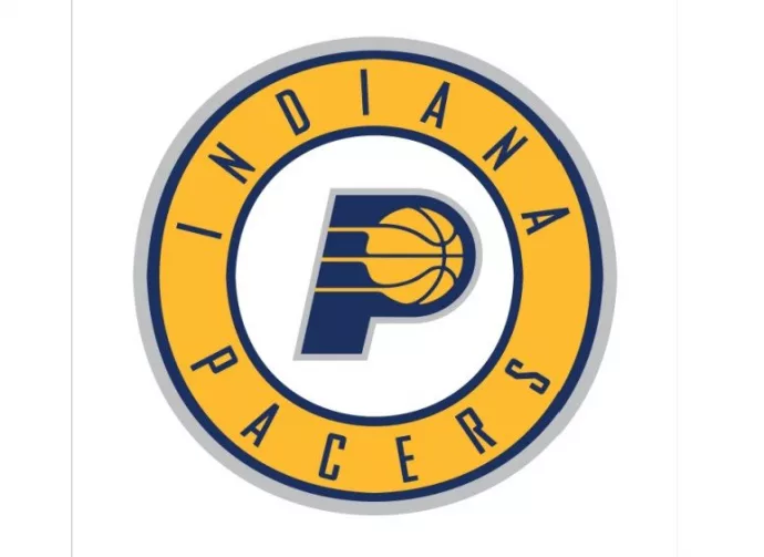 Tallinn^ Estonia - October 27 Indiana Pacers logotype. Vector basketball club logo. basketball.