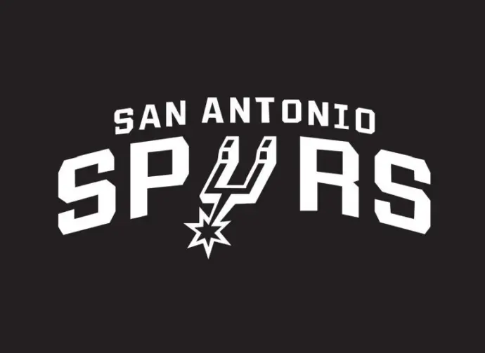 Logo of the NBA's San Antonio Spurs VECTOR LOGO white text/logo on black background