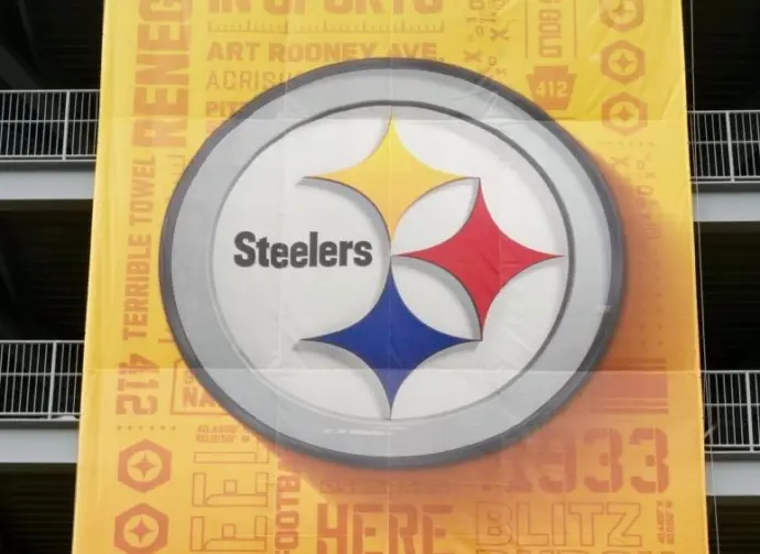 Pittsburgh Steeles logo located on 68^400-seat Acrisure Stadium is home to the NFL Pittsburgh Steelers. Pittsburgh^ PA^ USA -August 5^ 2024