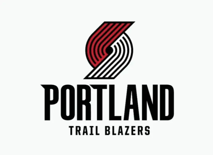 Portland Trail Blazers^ Popular editorial vector logo is printed on white paper.