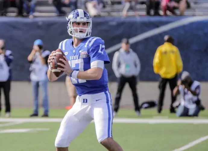 QB Daniel Jones (17) Walk-On's Independence Bowl^ Shreveport^ USA - 27 Dec 2018