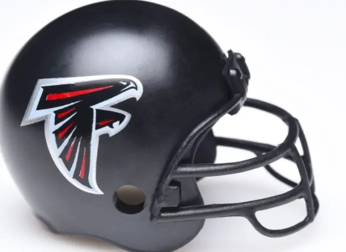 Football Helmet for the Atlanta Falcons of the National Football Conference South.