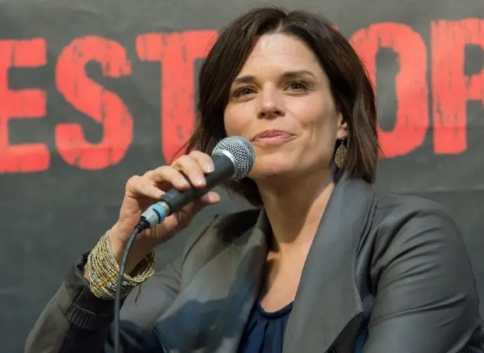 Neve Campbell at Weekend of Hell^ a two day (April 7-8 2018) horror-themed fan convention. DORTMUND^ GERMANY - APRIL 8 2018