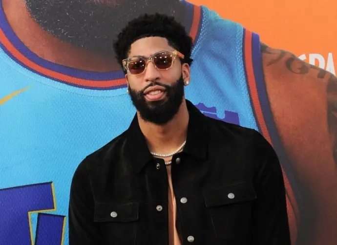 Anthony Davis at the Los Angeles premiere of 'Space Jam: A New Legacy' held at the Regal LA Live in Los Angeles on July 12^ 2021.
