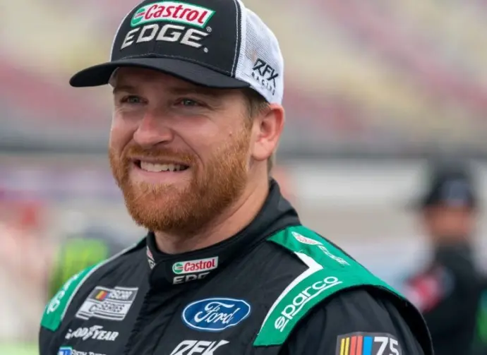 NASCAR Cup Series Driver^ Tyler Reddick (45) takes to the track for the FireKeppers 400 at the Michigan International Speedway in Brooklyn MI. August 07^ 2023 - Brooklyn^ MI^ USA