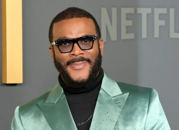Tyler Perry at the premiere for The Six Triple Eight at the Egyptian Theatre. LOS ANGELES^ CA. December 03^ 2024