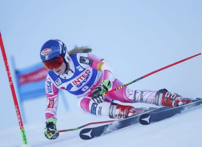 Mikaela SHIFFRIN (USA) in action during the FIS World Cup - Ladies' Giant Slalom held in SESTRIERE^ Italy - December 10^ 2016