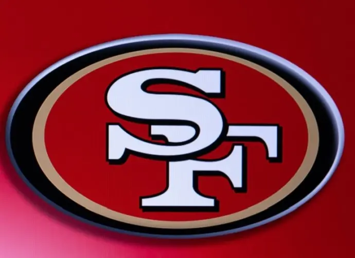 NFL's San Francisco 49ers LOGO on red background