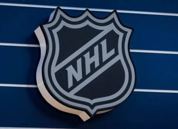 The NHL Logo is seen on the facade of a building. San Francisco^ CA - Sept 1 2025