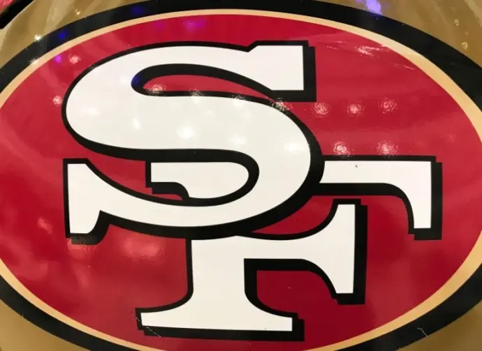 San Francisco 49ers Jumbo Helmet on Display for Super Bowl LII. Minneapolis^ MN/USA December 31^ 2017
